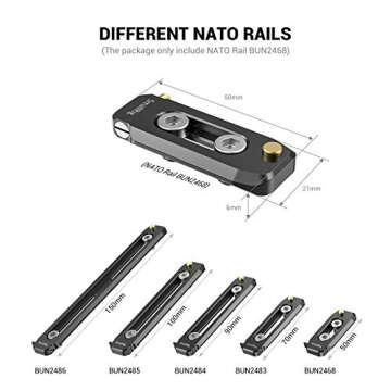 SMALLRIG Low-Profile Quick Release NATO Rail BUN2468