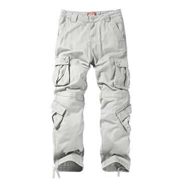 Match Men's Wild Cargo Pants(27,Light Gray)