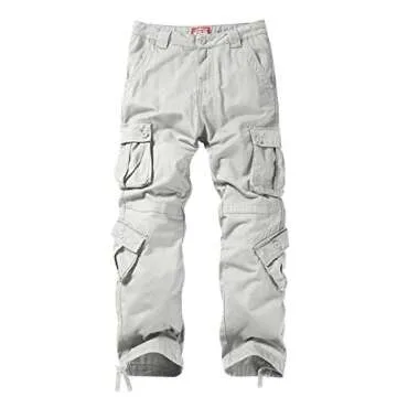 Match Men's Wild Cargo Pants(27,Light Gray)