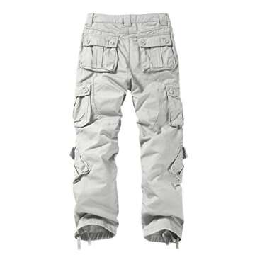 Match Men's Wild Cargo Pants(27,Light Gray)