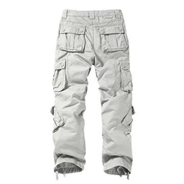Match Men's Wild Cargo Pants(27,Light Gray)