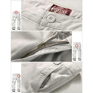Match Men's Wild Cargo Pants(27,Light Gray)
