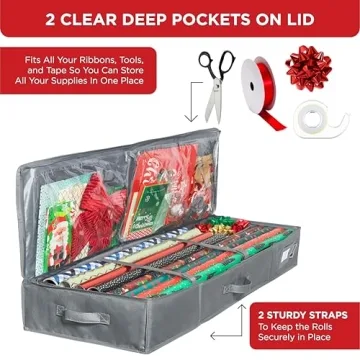 Premium Wrapping Paper Storage Container for Easy Organization