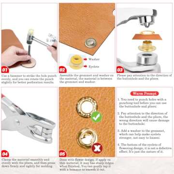 803Pcs Grommet Eyelet Pliers Kit for Crafts