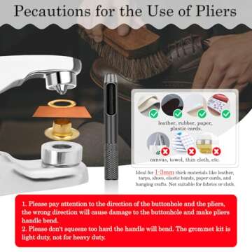 803Pcs Grommet Eyelet Pliers Kit for Crafts