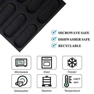 Silicone Hot Dog Bun Mold - Non-Stick Baking Tool