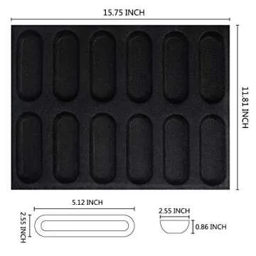 Silicone Hot Dog Bun Mold - Non-Stick Baking Tool