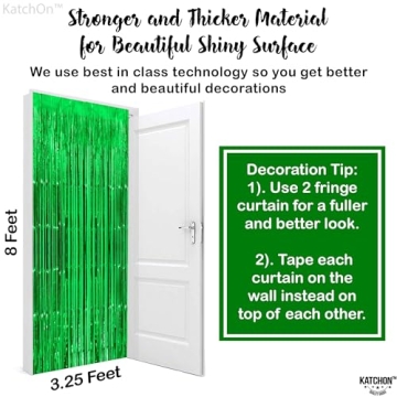 KatchOn Green Streamers - 3.2x8 Feet Party Decorations