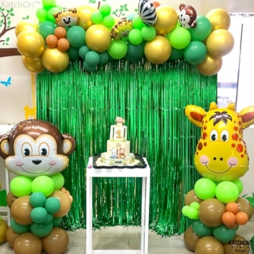 KatchOn Green Streamers - 3.2x8 Feet Party Decorations