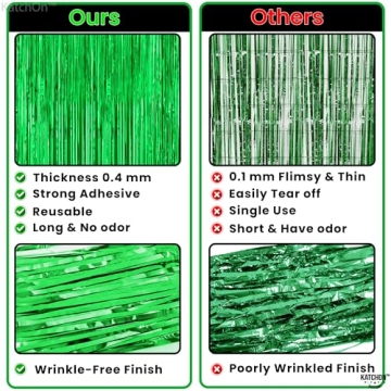 KatchOn Green Streamers - 3.2x8 Feet Party Decorations