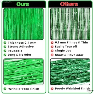 KatchOn Green Streamers - 3.2x8 Feet Party Decorations