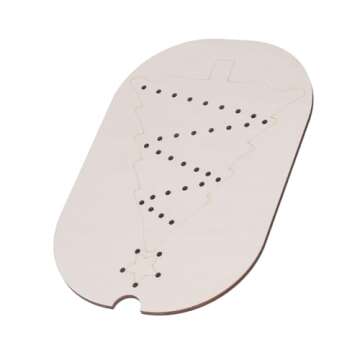 Christmas Tree Pattern Wooden Peg Puzzle Game Board, Early Education Fine Motor Training Sensory Board Game for Stress Anxiety Relief