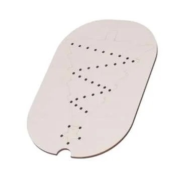 Christmas Tree Pattern Wooden Peg Puzzle Game Board, Early Education Fine Motor Training Sensory Board Game for Stress Anxiety Relief