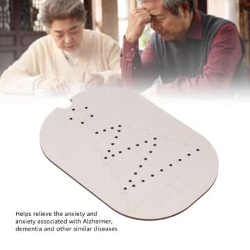 Christmas Tree Pattern Wooden Peg Puzzle Game Board, Early Education Fine Motor Training Sensory Board Game for Stress Anxiety Relief