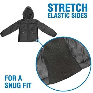 ZooVaa Weighted Jacket for Kids - Children's Weighted Compression Puffer Jacket w/Hoodie and Removable Weights (Medium)