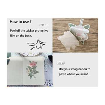 Floral Washi Planner Sticker Set for Journals and Crafts