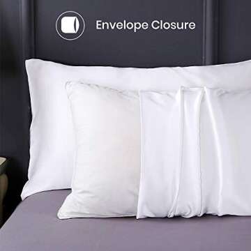 LILYSILK 2pc Silk Pillowcase Set Standard Luxury Both Sides Real 19 Momme Mulberry Charmeuse White Standard