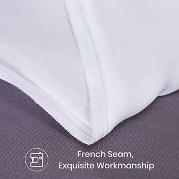 LILYSILK 2pc Silk Pillowcase Set Standard Luxury Both Sides Real 19 Momme Mulberry Charmeuse White Standard