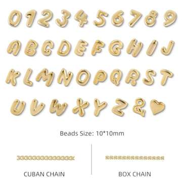 Custom Bubble 3D Letter Necklace Personalized Name Necklace 14K Gold Christmas Personalized Gifts In...