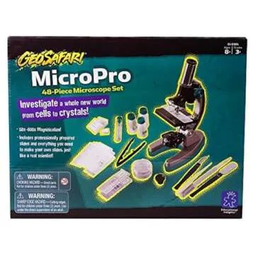 Educational Insights GeoSafari MicroPro 95-Piece Microscope Set, Prepared Slides, Instruction and Activity Guide, Ages 8 and up