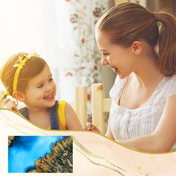 6 Pcs Large Resin Tray Molds with Gold Handles Set