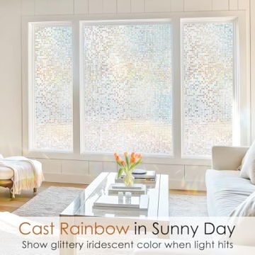 rabbitgoo Colorful Window Film for Privacy and Beauty