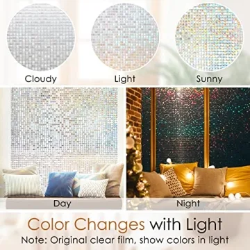 rabbitgoo Colorful Window Film for Privacy and Beauty