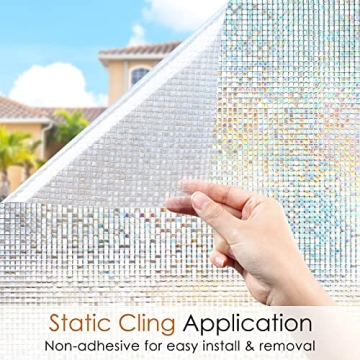 rabbitgoo Colorful Window Film for Privacy and Beauty