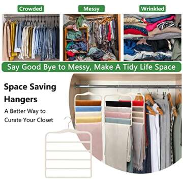 Space-Saving Magic Pants Hangers for Closet Organization