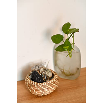 Set of 3 Handmade Seagrass Woven Baskets for Stylish Storage