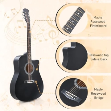 Ktaxon 41 Inch Beginner Acoustic Guitar Full Kit with Accessories