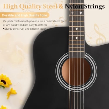 Ktaxon 41 Inch Beginner Acoustic Guitar Full Kit with Accessories
