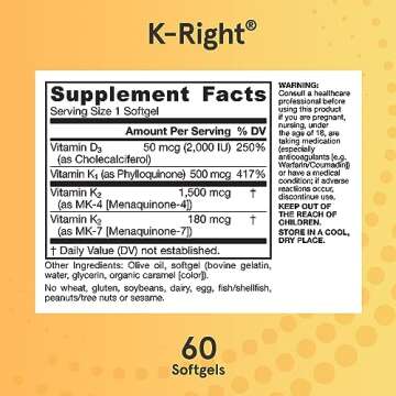 Jarrow K-Right - Vitamin K-Complex for Bone & Heart Health