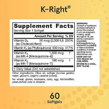 Jarrow K-Right - Vitamin K-Complex for Bone & Heart Health