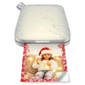 HP Sprocket Select Portable 2.3x3.4" Instant Photo Printer (Eclipse) Print Pictures on Zink Sticky-B...