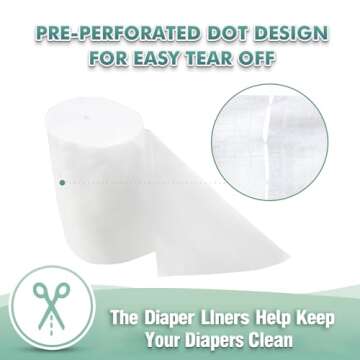 Wegreeco Unscented Diaper Liners - Biodegradable & Soft, 100 Sheets