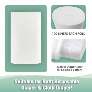 Wegreeco Unscented Biodegradable Diaper Liners 100 Sheets