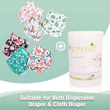 Wegreeco Unscented Biodegradable Diaper Liners 100 Sheets