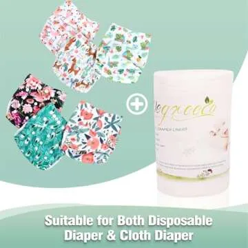 Wegreeco Unscented Biodegradable Diaper Liners 100 Sheets