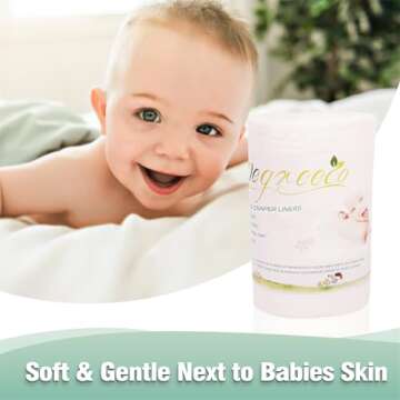 Wegreeco Unscented Biodegradable Diaper Liners 100 Sheets