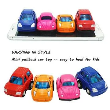 UiiQ Pull Back Die cast Vehicles 6 Pack Assorted Mini City Series Alloy Model Car Playset Police Sports Beetle Car and School Bus Truck SUV Style May Vary