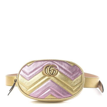 Gucci Marmont 2.0 Leather Belt Bag in Rose Pink Gold