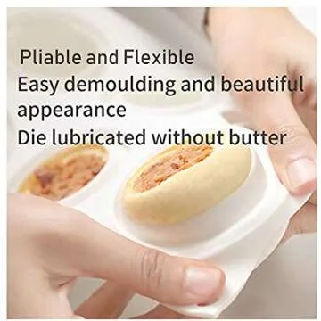 FOUR-C Silicone Mold for Baking 7-inch Heart Upgraded Edition Mold Chocolate Mousse Cake Dessert Molds (3D Round)