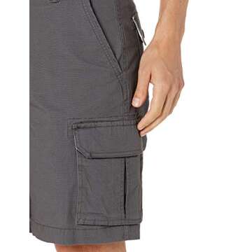 Amazon Essentials Men's 10” Lightweight Ripstop Stretch Cargo Short, Dark Grey, 40