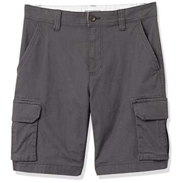 Amazon Essentials Men's 10” Lightweight Ripstop Stretch Cargo Short, Dark Grey, 40