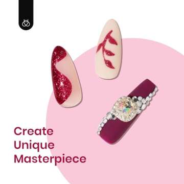 Beetles Gel Nail Polish, 6 Colors Red Burgundy Red Glitter Pink Purple Glitter Gel Polish Berry Merlot Collection Soak off Uv LED Cured Nail Art Design Salon Home Gift for Women