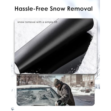 JUXMY Windshield Cover for Snow - Heavy Duty & Durable
