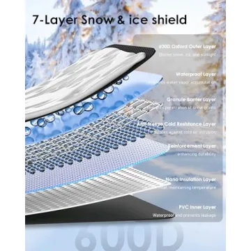 JUXMY Windshield Cover for Snow - Heavy Duty & Durable