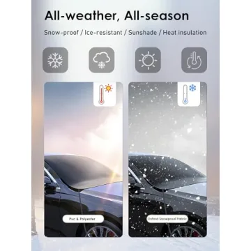 JUXMY Windshield Cover for Snow - Heavy Duty & Durable