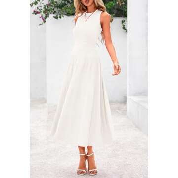 PRETTYGARDEN Stylish Spring Midi Dress for Women